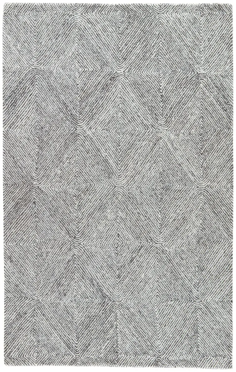Platonas White-And-Dark-Grey Area Rug – 5' X 8' 1