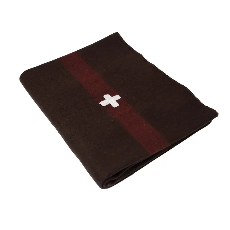 Rothco Swiss Army–Style Wool Blanket Featuring Embroidered Cross Motif 1