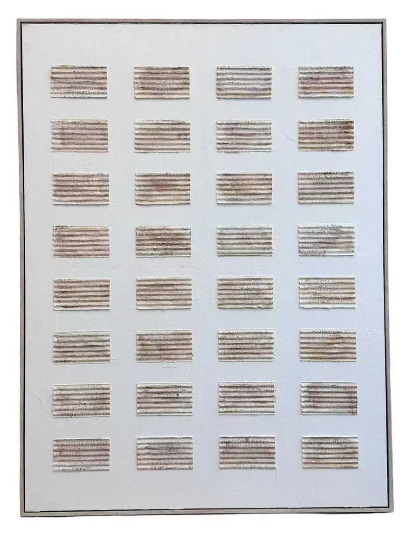 Rustic Charm Brown-And-Beige Textured Horizontal Square Wall Art 1