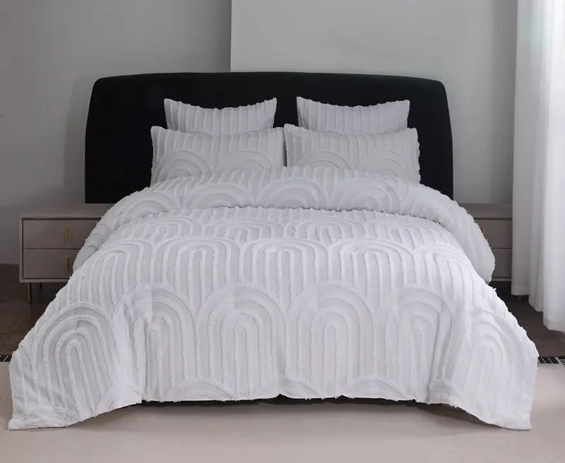 Rustic Charm White 5-Piece King Comforter Set 1