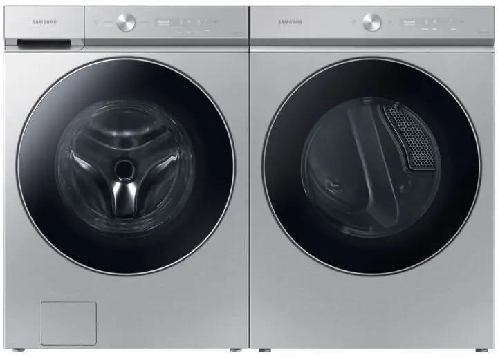 Samsung Bespoke Front-Load Washer And Dryer Pair — Silver, 6.1 Cu. Ft. Washer & 7.6 Cu. Ft. Dryer (Wf53Bb8900Atus/Dve53Bb8900Tac) 1