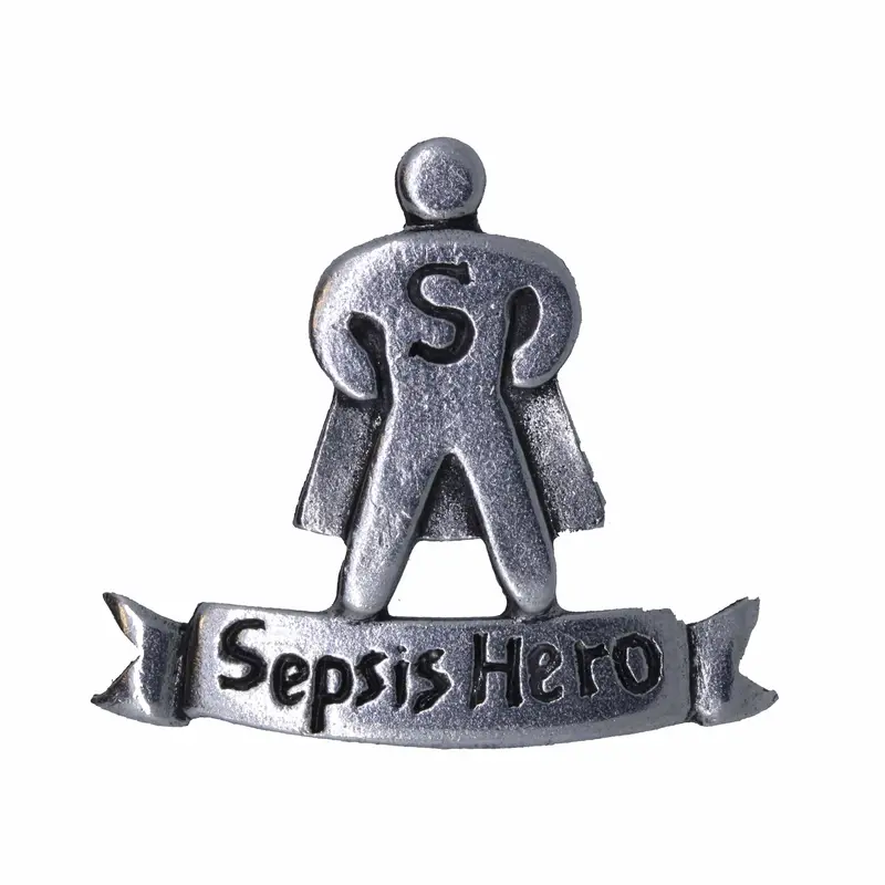 Sepsis Awareness Hero Lapel Pin – Medical Support Symbol 1