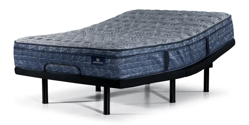 Serta Perfect Sleeper Thrive Medium Euro Top Full Mattress + L2 Pro Motion Adjustable Base Bundle 1