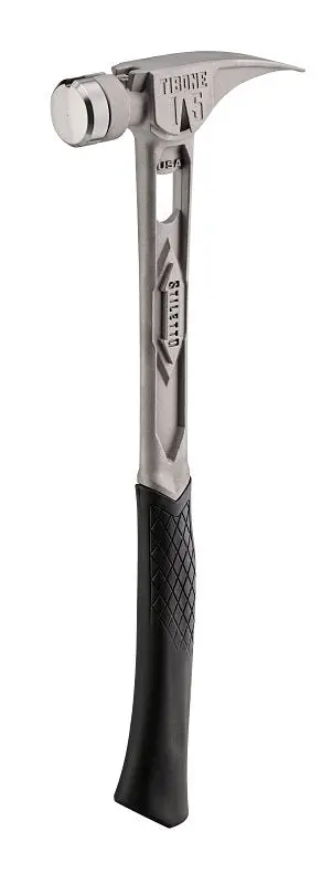 Stiletto Tib15Sc Titanium Hammer: 15 Oz Smooth/Curved Face, Straight Claw, 17.34" Overall Length 1
