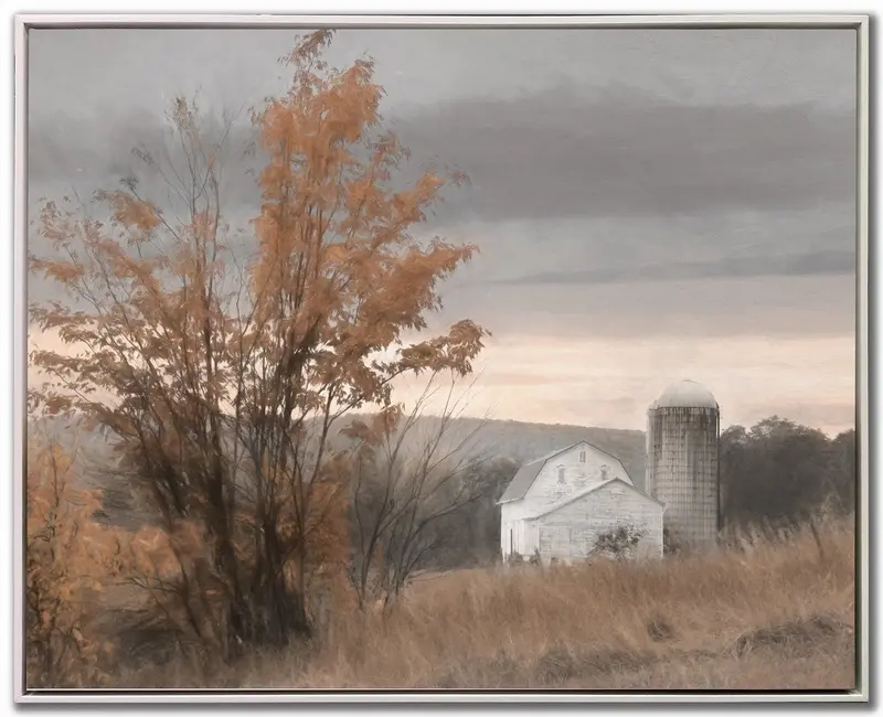 Subtle Autumn Edge Wall Art – Grey And Beige Neutral Landscape, 40 X 50 Inches 1