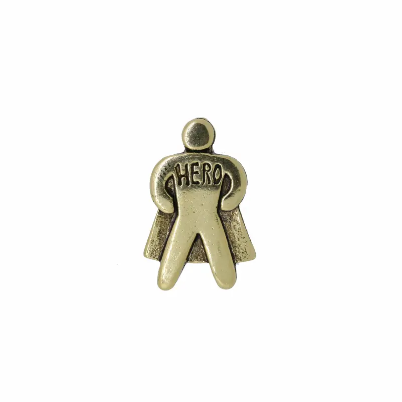 Superhero-Themed Gold Lapel Pin – Pop Culture Design 1