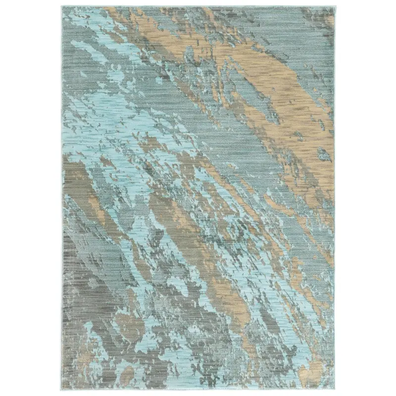 Tempe W6367Al Natural Stone-Inspired Marble Area Rug – 9'10" X 12'10" 1