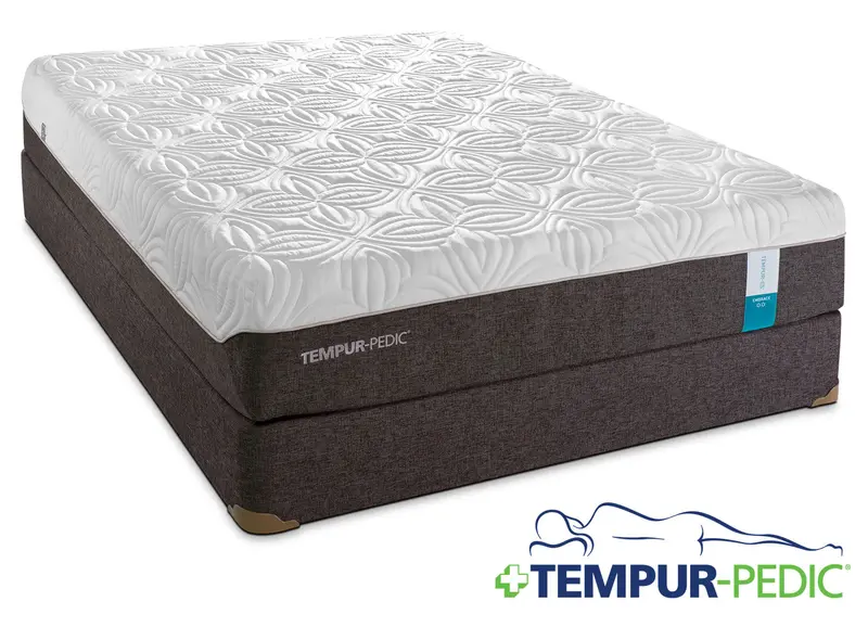 Tempur-Pedic Embrace 2.0 Plush Queen Mattress And Foundation Set 1