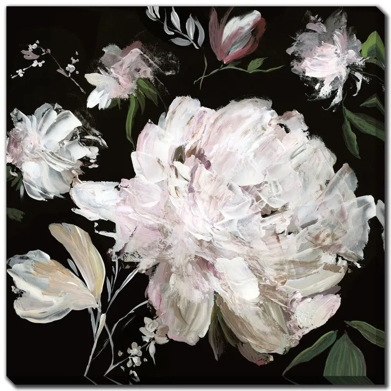Tiffany Ii Contemporary Wall Art Print – 24" X 24", White/Black/Pink 1