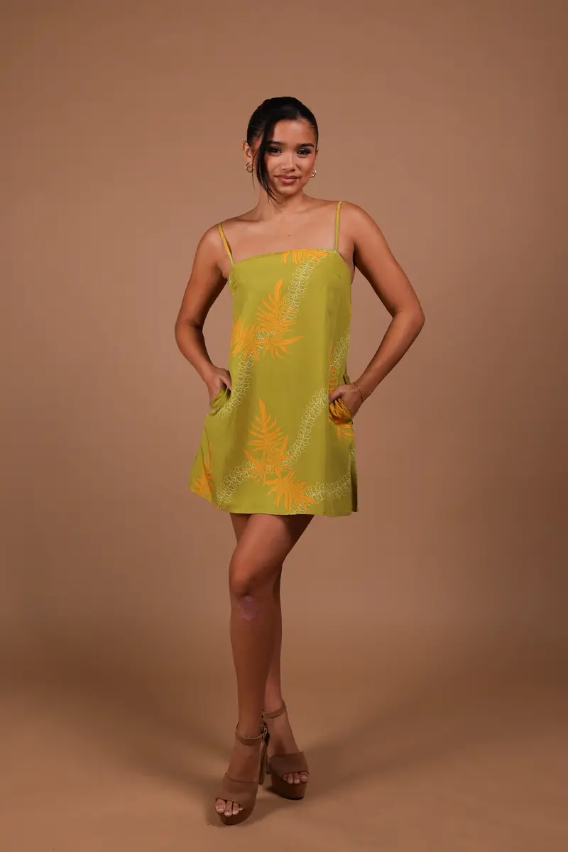 Tita Wrap Dress In Lauae Green 1