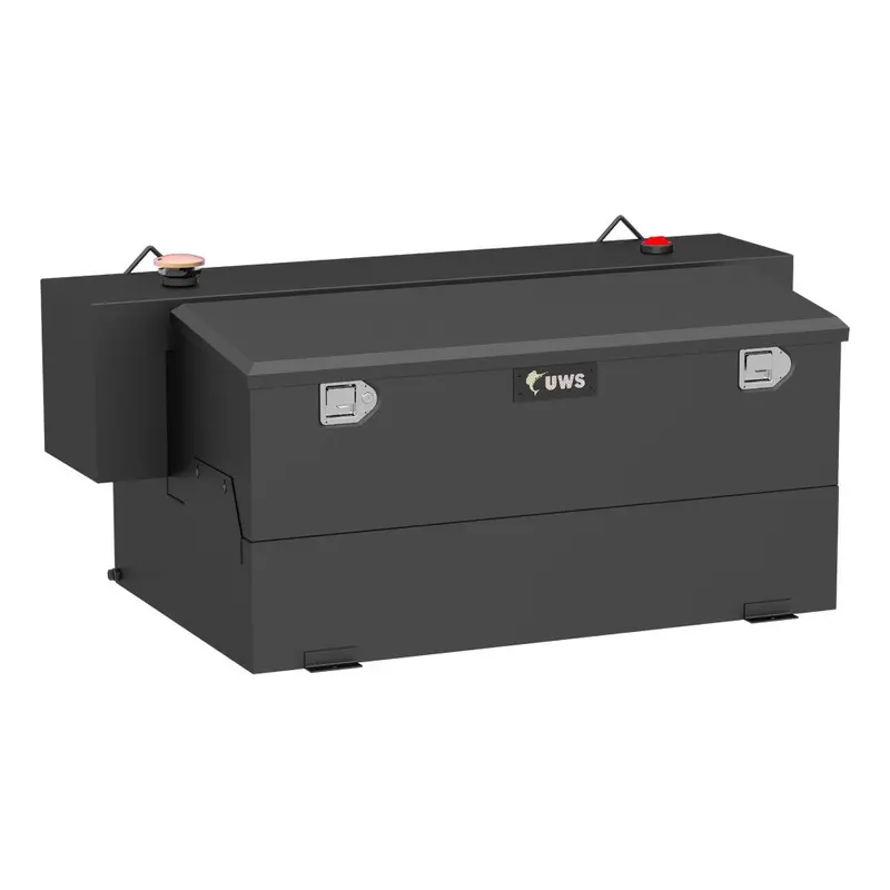 Uws 100-Gallon Steel Transfer Tank And Toolbox Combo (Black Finish) 1
