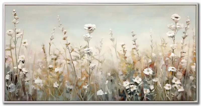 Wildflower Whispers Art Print – Multicolored Botanical Design, 20" X 40" 1