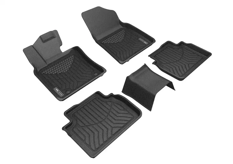 3D Maxpider A5Ty26001809 Maxtrac All-Weather Floor Mats – Black, 5-Piece Set (2 Front + 3 Rear) 1
