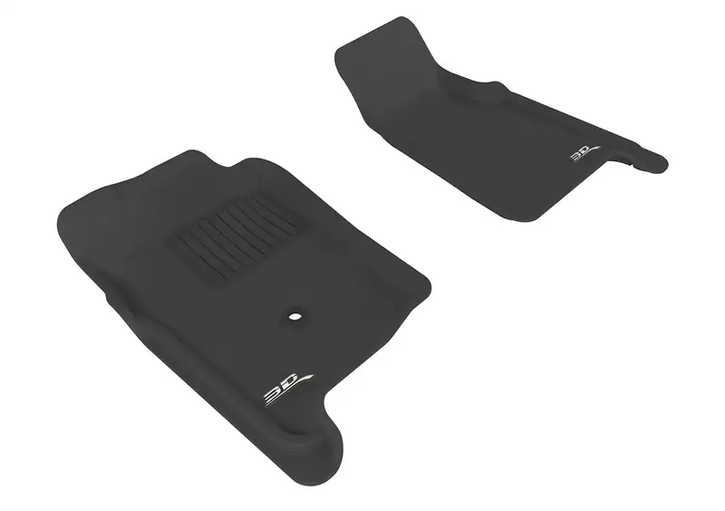 3D Maxpider Kagu Black Floor Mats – 2-Piece Front Set 1