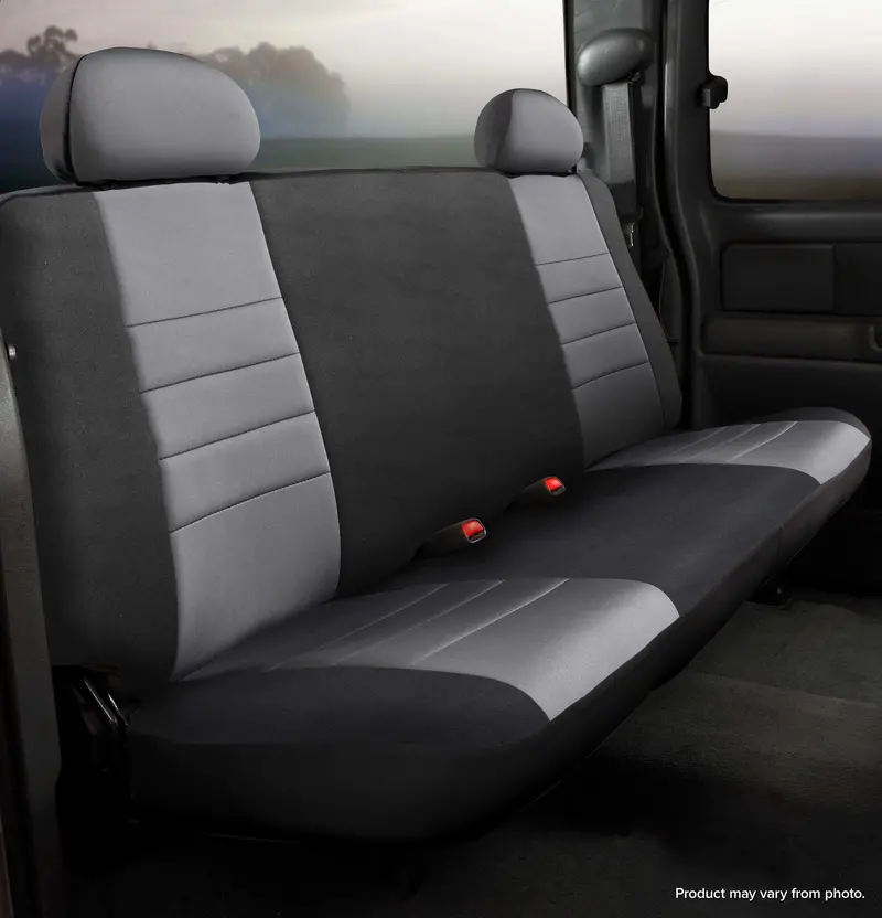 Fia Np92-58 Gray Rear Seat Cover – Custom Neoprene Fit With Black/Gray Center Panel 1